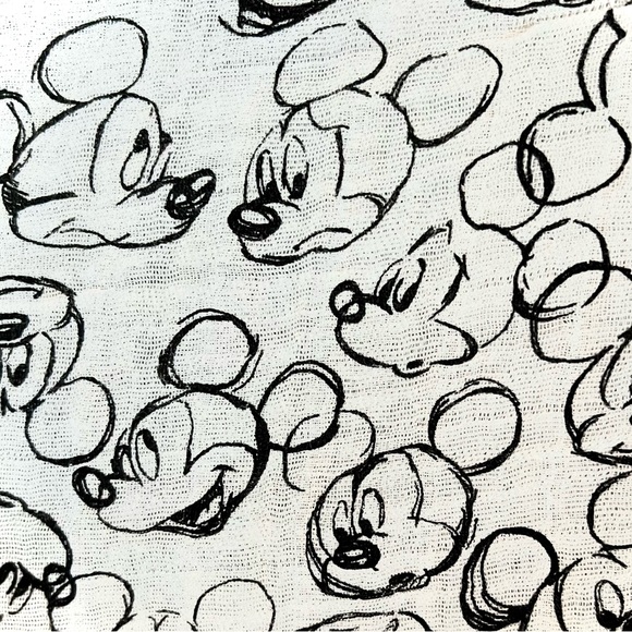 NWOT 🆕 Aden & Anais Mickey Swaddle Blanket Muslin Cloth, Mickey Sketch Art - Picture 6 of 11